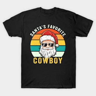 Santa'S Favorite Cow Rodeo T-Shirt